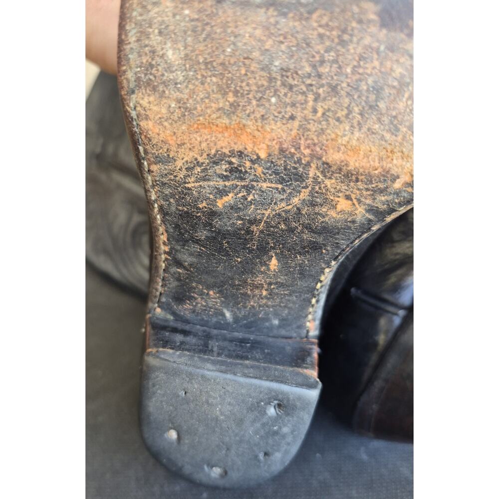 Vintage Tony Lama Black Leather Western Cowgirl Boots Size 6.5 Made in Mexico - Picture 9 of 13